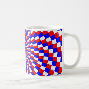 Red White Blue Spiral von Kenneth Yoncich Kaffeetasse