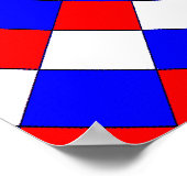 Red White Blue Spiral von Kenneth Yoncich Poster (Ecke)
