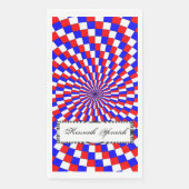 Red White Blue Spiral von Kenneth Yoncich Serviette (Vorderseite)