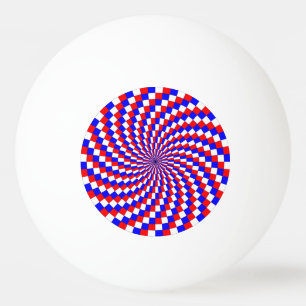 Red White Blue Spiral von Kenneth Yoncich Tischtennisball
