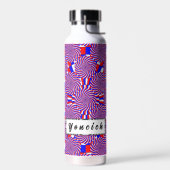 Red White Blue Spiral von Kenneth Yoncich Trinkflasche (Links)