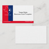 Red, White Blue Staat Texas Logo Visitenkarte (Vorne/Hinten)
