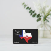 Red, White Blue Staat Texas Logo Visitenkarte (Stehend Vorderseite)