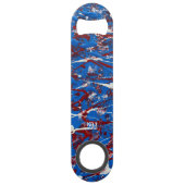 Red White Blue Stainless Steel Flaschenöffner (Rückseite)