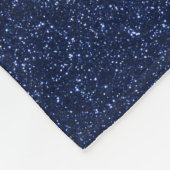 Red, White, Blue Star 4. Juli Glitzer Picnic Fleecedecke (Ecke)
