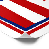 Red White & Blue Star Design zum Hinzufügen von Te Poster (Ecke)