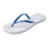 Red White Blue Star Fireworks FlipFlops Badesandalen (Schrägansicht)