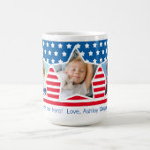 Red White Blue Star Foto Vater Hero Tasse (Mittel)