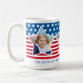 Red White Blue Star Foto Vater Hero Tasse (Links)