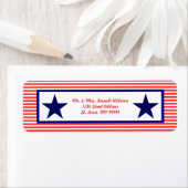 Red White & Blue Star - Rücksendeadressen-Aufklebe (Insitu)