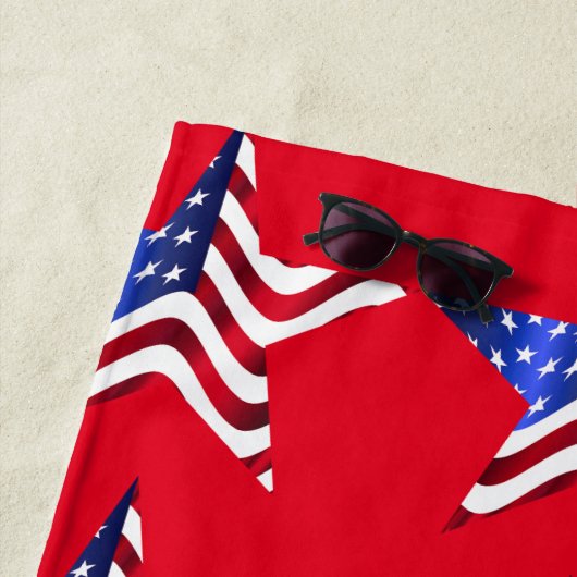 Red White Blue Star Strandtücher (Beispiel)