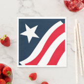 Red White Blue Star & Stripes Paper Napkins Serviette (Beispiel)
