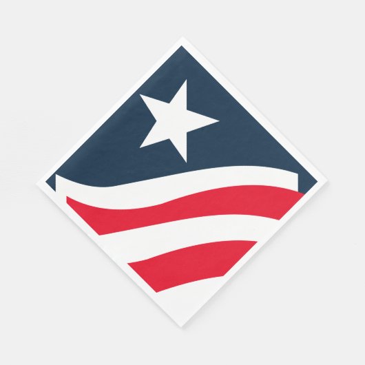 Red White Blue Star & Stripes Paper Napkins Serviette (Ecke)
