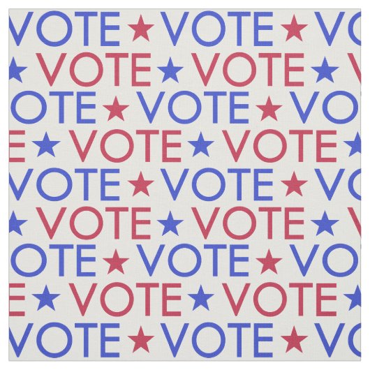 Red White Blue Star Vote Muster Stoff (Muster)