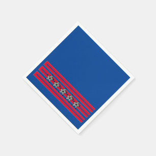 Red White Blue Starfish Stripes Patriotic Napkin Serviette
