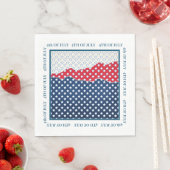 Red White & Blue Stars 4. Jly Serviette (Beispiel)