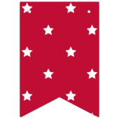 Red White Blue Stars 4. Juli Geburtstagsparty Wimpelkette (Erste Fahne)