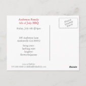 Red White & Blue Stars 4. Juli Postkarten (Rückseite)