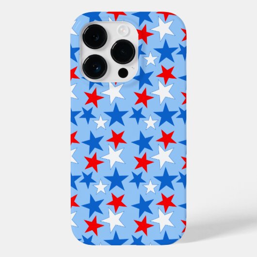 Red White & Blue Stars Case-Mate iPhone Hülle (Rückseite)