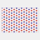 Red White Blue Stars Geschenkpapier Set (Vorderseite 3)