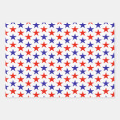 Red White Blue Stars Geschenkpapier Set (Vorderseite 2)