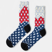 Red White & Blue Stars Socken (Linkes Detail)
