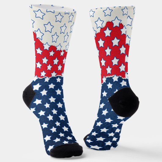 Red White & Blue Stars Socken (Gewinkelt)