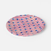 Red White Blue Stars Streifen USA Flag Pappteller (Schrägansicht)