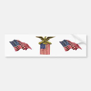 Red White Blue Stars Strip Flag USA Autoaufkleber