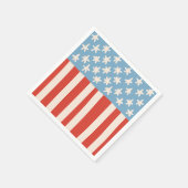 Red White & Blue Stars & Stripes Family Barbecue Serviette (Ecke)