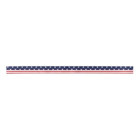 Red White Blue Stars & Stripes Independence Ribbon Satinband (Vorderseite)