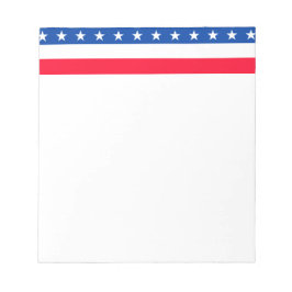 Red White Blue Stars Stripes Patriotic Notizblock