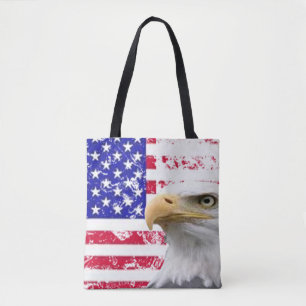 Red, White, Blue Stars & Stripes USA Flag, Patriot Tasche