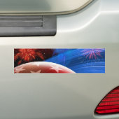 Red White Blue Stars und Fireworks Autoaufkleber (Auf Auto)