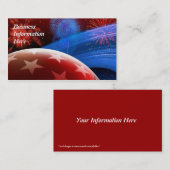 Red White Blue Stars und Fireworks Business Cards Visitenkarte (Vorne/Hinten)
