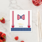 Red White & Blue Streifen 4. Juli Babydusche Serviette (Beispiel)