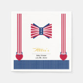 Red White & Blue Streifen 4. Juli Babydusche Serviette (Vorderseite)