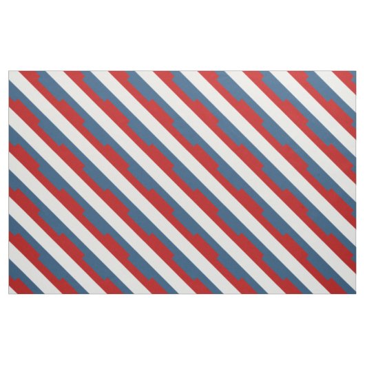 Red White Blue Strip Stoff (Fat Quarter (45,7 x 55,9 cm))