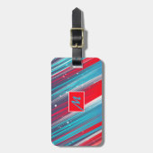 Red White Blue Stripes personalisieren Gepäckraum Gepäckanhänger (Vorderseite vertikal)