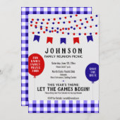 Red White Blue Summer Picnic GRILLEN Family Wieder Save The Date (Vorne/Hinten)