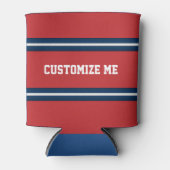 Red White Blue Team Jersey Stripes zum Personalisi Dosenkühler (Vorderseite)