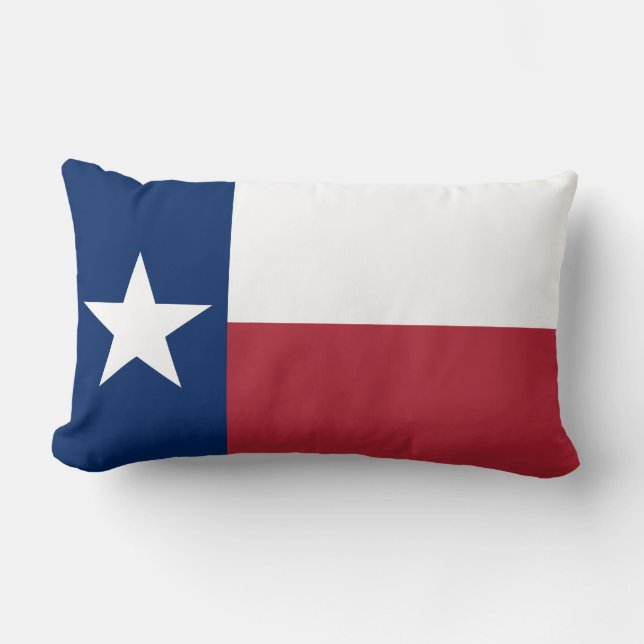Red White Blue Texas Flag Lendenkissen (Vorderseite)