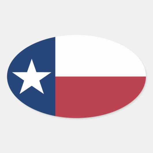 Red White Blue Texas Flag Ovaler Aufkleber (Vorderseite)