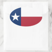 Red White Blue Texas Flag Ovaler Aufkleber (Tasche)