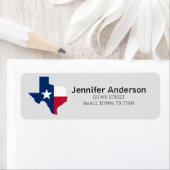 Red White Blue Texas State Flag 4. Juli Label (Insitu)