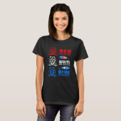 Red White Blue Three Cute Chow Chow 4th July Ameri T-Shirt (Vorne ganz)