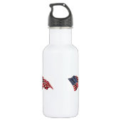 Red White & Blue Trinkflasche (Rückseite)