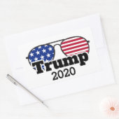 Red White Blue Trump 2020 Rechteckiger Aufkleber (Umschlag)