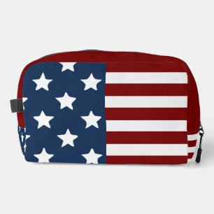 Red White Blue US American Flag Waschbeutel