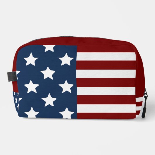 Red White Blue US American Flag Waschbeutel (Vorderseite)